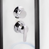 Гидромассажный бокс Lidz Majatek SBM100x100.BLA.HIGH.TR, стекло прозрачное 5 мм