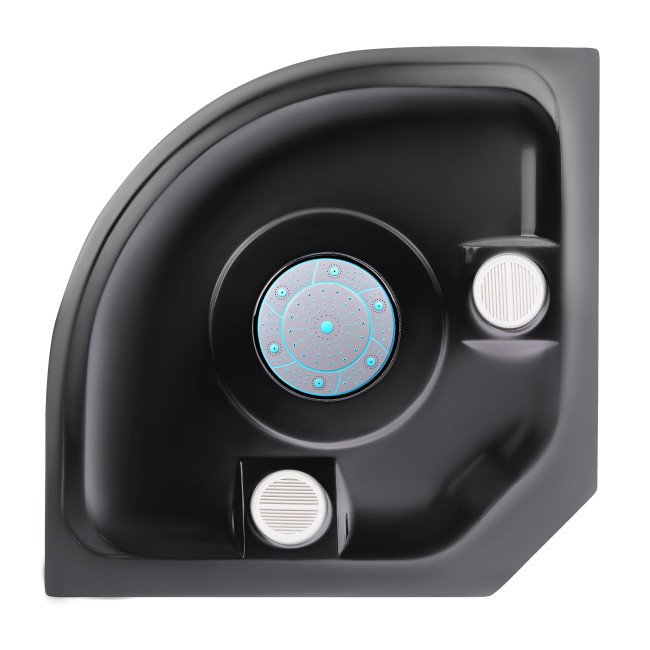 Гидромассажный бокс Lidz Majatek SBM100x100.BLA.HIGH.TR, стекло прозрачное 5 мм