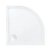 Готовое решение Qtap 1: Душ. кабина полукруг., 90x90 + Поддон + Душ. панель