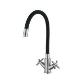 Смеситель для кухни Lidz Wind 013F3 двухвентильный с гибким изливом LDWIN013F3CRM43392 Chrome