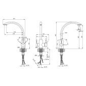 Смеситель для кухни и питьевой воды Lidz Aria 020F2 с подключением для питьевой воды (k35) LDARI020F2NKS28781 Nickel Смеситель для кухни и питьевой воды Lidz Aria 020F2 с подключением для питьевой воды (k35) LDARI020F2NKS28781 Nickel