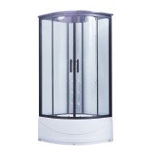 Гидромассажный бокс Lidz Majatek SBM100x100.BLA.HIGH.TR, стекло прозрачное 5 мм