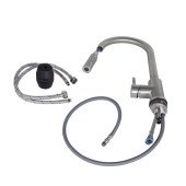 Смеситель для кухни Lidz Aria 04U-SFS с выдвижным изливом