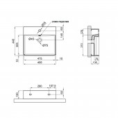 Раковина Qtap Nando LT 500х420х120 White QT12112173SWN