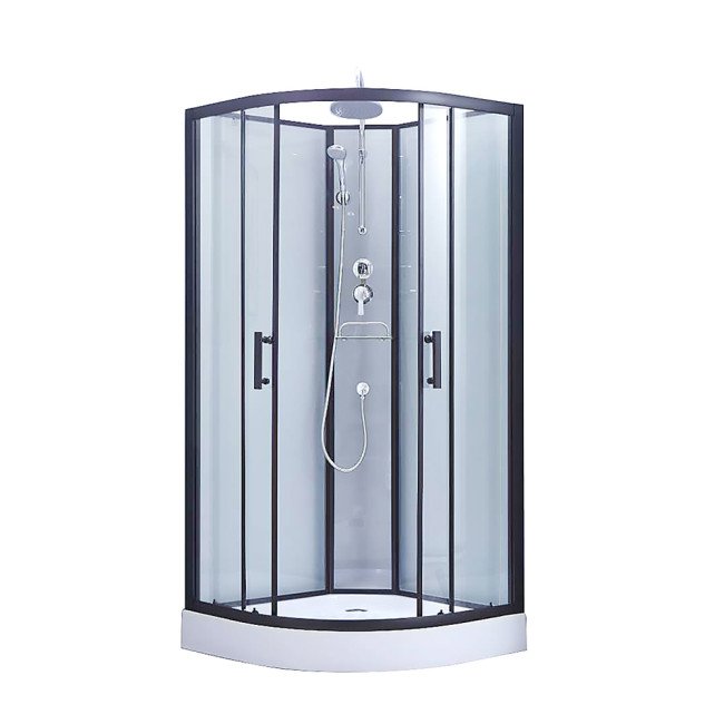 Душевой бокс Lidz Majatek SB90x90.BLA.LOW.TR, стекло прозрачное 5 мм