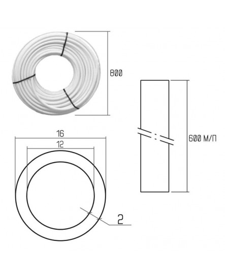 Труба GOLD-PEX Icma 16х2 мм, 600 м №P198