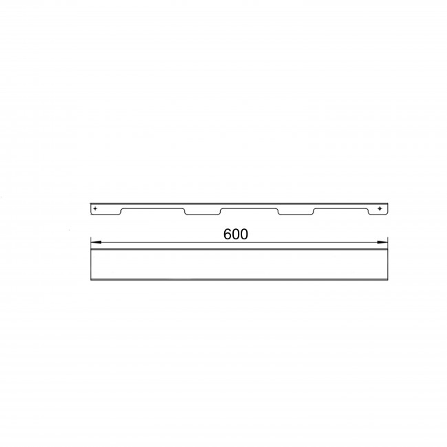 Решетка для линейного трапа SUS304 Grate FA600 (NKS) Qtap