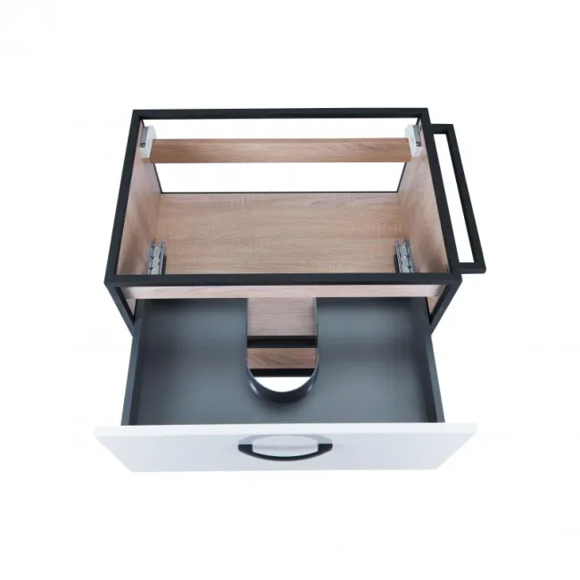 Тумба подвесная Qtap Taurus 800х580х437 White/Whitish oak QT2474TPT803WWO