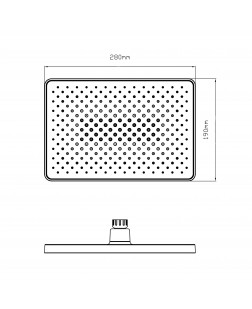 Лейка для верхнего душа Qtap Hlavova 280x280 мм прямоугольная QTHLA107BLM45947 Black Matt