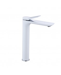 Змішувач для раковини Qtap Presto високий QTPRE269CRW45577 Chrome/White