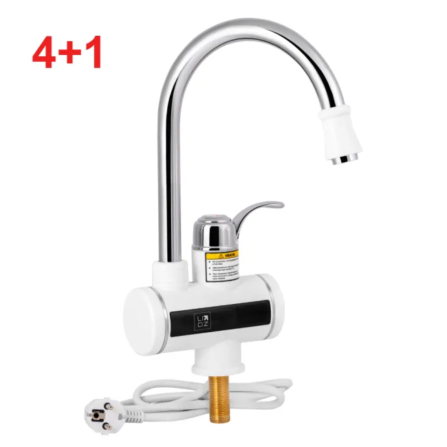 Акционный набор Lidz Warm (4+1): Проточный кран-водонагреватель кухонный (95 00 058) White / Chrome Акционный набор Lidz Warm (4+1): Проточный кран-водонагреватель кухонный (95 00 058) White / Chrome