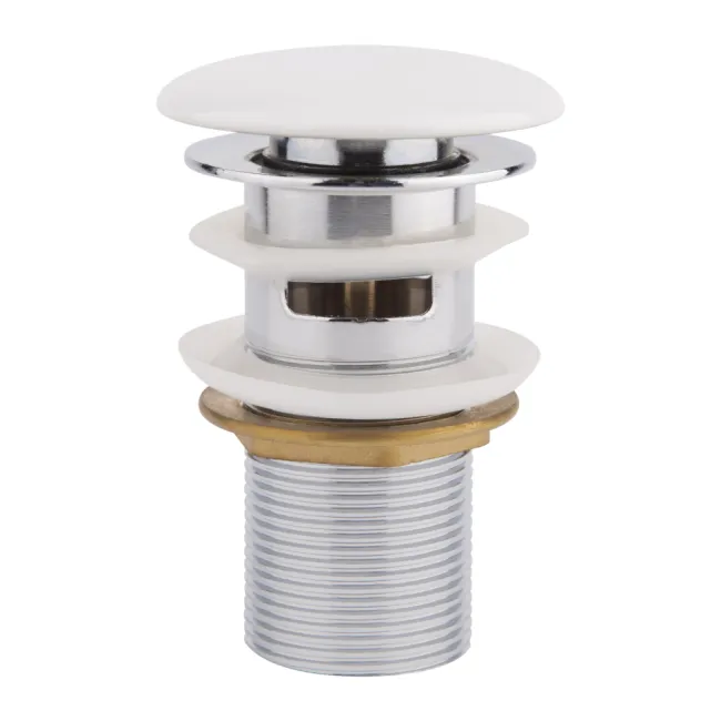 Донный клапан для раковины Qtap F0081 70х70х120 White с переливом Донный клапан для раковины Qtap F0081 70х70х120 White с переливом