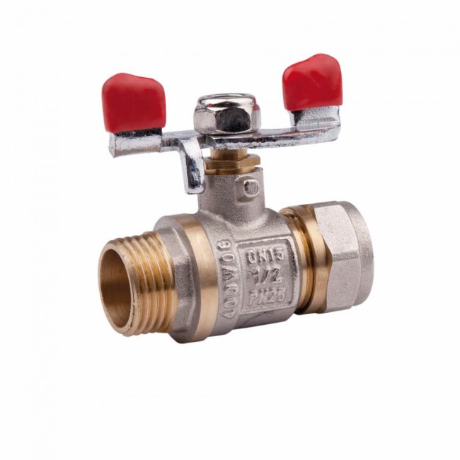 Кран кульовий обтискний Valve 16х1/2" ЗР SV330W1516