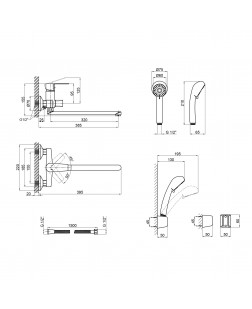 Смеситель для ванны Qtap Levny 3250104C