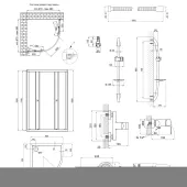 Готовое решение Qtap 9: Душ. кабина полукруг., 90x90 + Поддон + Смеситель для душа + Стойка + Шланг + Лейка