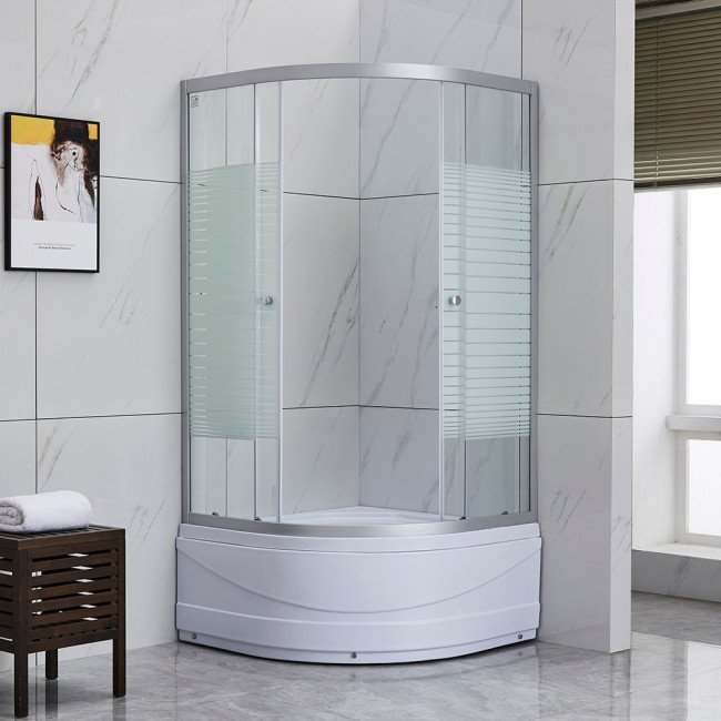 Душевая кабина Lidz Wieza SC80x80.SAT.HIGH.L, стекло Linie 4 мм