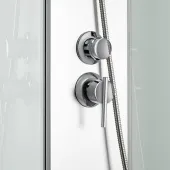 Душевой бокс Lidz Tani SB80x80.SAT.LOW.FB, стекло Fabric 4 мм