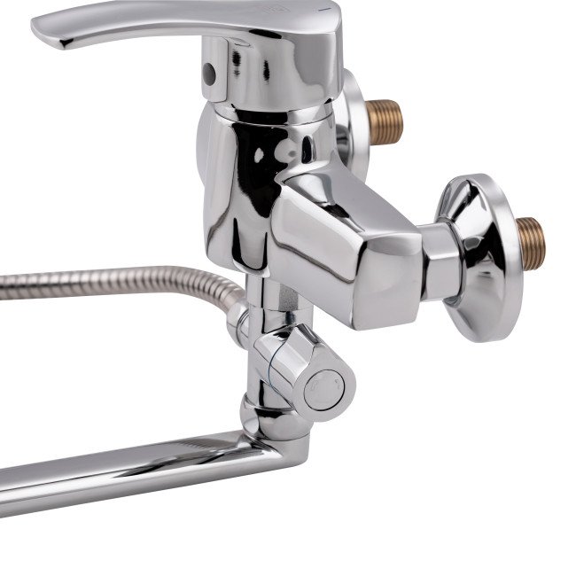 Смеситель для ванны Lidz Tani 005C2 с поворотным изливом (c душевым гарнитуром) (k40) LDTAN005C2CRM35102 Chrome Смеситель для ванны Lidz Tani 005C2 с поворотным изливом (c душевым гарнитуром) (k40) LDTAN005C2CRM35102 Chrome