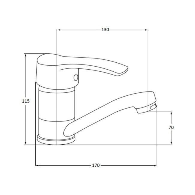 Смеситель для кухни Lidz (CRM) 20 38 002 01 2