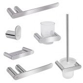 Набор аксессуаров для ванной Qtap Scorpio Chrome 1 (6 в 1)