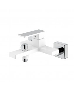 Смеситель для ванны Qtap Gemini (c душевым гарнитуром) QTGEM259CRW45683 Chrome/White