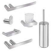 Набор аксессуаров для ванной Qtap Scorpio Chrome 2 (6 в 1)