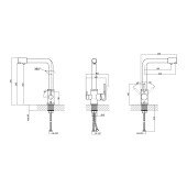 Змішувач для кухні Lidz Over 020F1 з підключенням для питної води (k35) LDOVE020F1CRM32607 Chrome