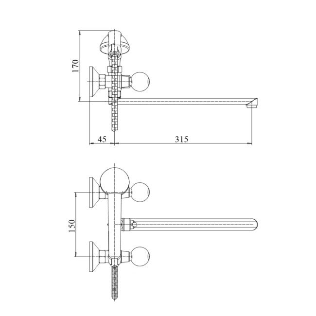 Смеситель для ванны SW Olympic 1430 LUX 2