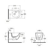 Биде подвесное Azzurra Comoda COM500B1SOSP Биде подвесное Azzurra Comoda COM500B1SOSP