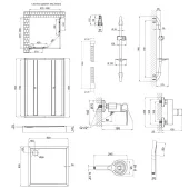 Готовое решение Qtap 11: Душ. кабина квадрат., 90x90 + Поддон + Смеситель для душа + Стойка + Шланг + Лейка