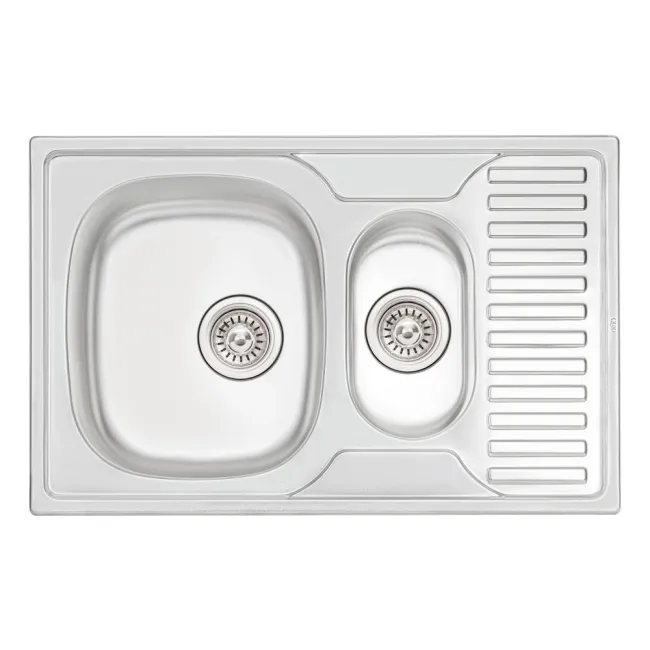 Кухонна мийка з додатковою чашею Qtap 7850-B 0,8 мм Satin (QT7850BSAT08) Кухонна мийка з додатковою чашею Qtap 7850-B 0,8 мм Satin (QT7850BSAT08)
