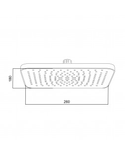 Лейка для верхнего душа Qtap Hlavova 260x180 мм прямоугольная QTHLA107BLM45786 Black Matt