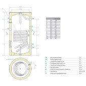 Водонагреватель косвенного нагрева Tesy 200 л (EV9S20060F40TP) 301409 Водонагреватель косвенного нагрева Tesy 200 л (EV9S20060F40TP) 301409