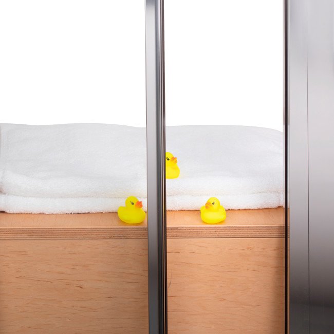 Душевая дверь в нишу Qtap Unifold CRM208.C4 78-81x185 см, стекло Clear 4 мм, покрытие CalcLess