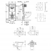 Набор инсталляция 4 в 1 Grohe Rapid SL 38722001 + унитаз с сиденьем Qtap Scorpio QT133053ERMB