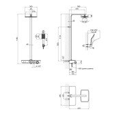 Душевая система Qtap Sloup 57T106VKNW Душевая система Qtap Sloup 57T106VKNW