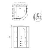 Гидромассажный бокс Lidz Tani SBM100x100.SAT.HIGH.GR, стекло тонированное 4 мм без поддона Гидромассажный бокс Lidz Tani SBM100x100.SAT.HIGH.GR, стекло тонированное 4 мм без поддона