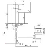 Змішувач для раковини Bianchi Heaven LVBHEV2002IMCRM Змішувач для раковини Bianchi Heaven LVBHEV2002IMCRM