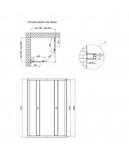 Душова кабіна Qtap Presto New CRM1088SC5 1900х800х800 мм, скло Clear, без піддона