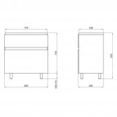 Тумба підлогова Qtap Albatross 810х825х460 White QT0173TN800DW