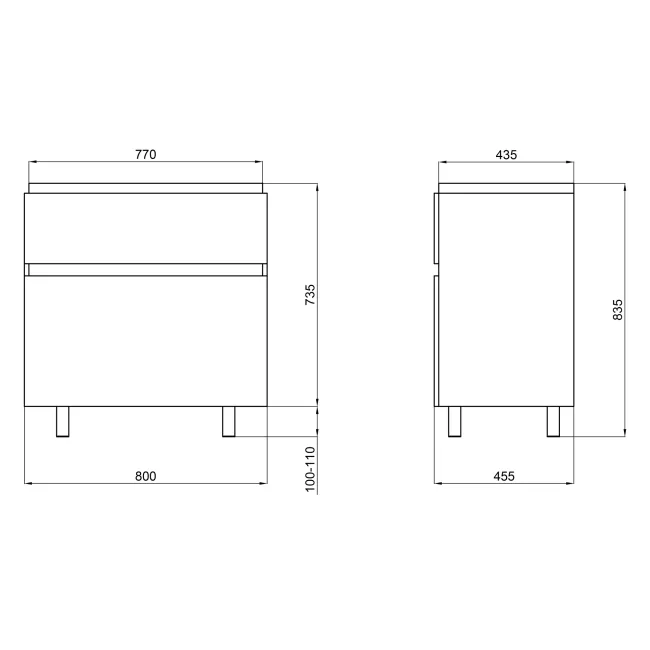 Тумба підлогова Qtap Albatross 810х825х460 White QT0173TN800DW 2 Тумба підлогова Qtap Albatross 810х825х460 White QT0173TN800DW 2