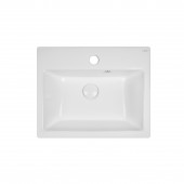 Раковина подвесная моноблок Qtap Tern 465х385х370 White с донным клапаном QT1711G803W