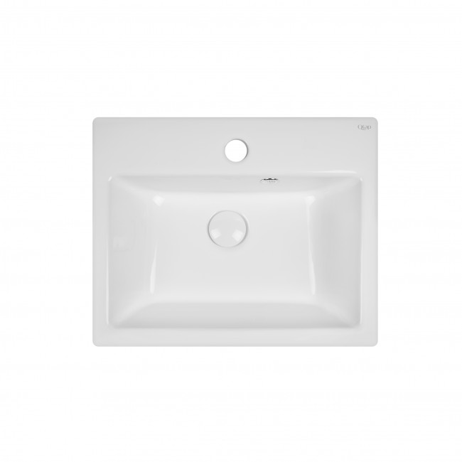 Раковина подвесная моноблок Qtap Tern 465х385х370 White с донным клапаном QT1711G803W