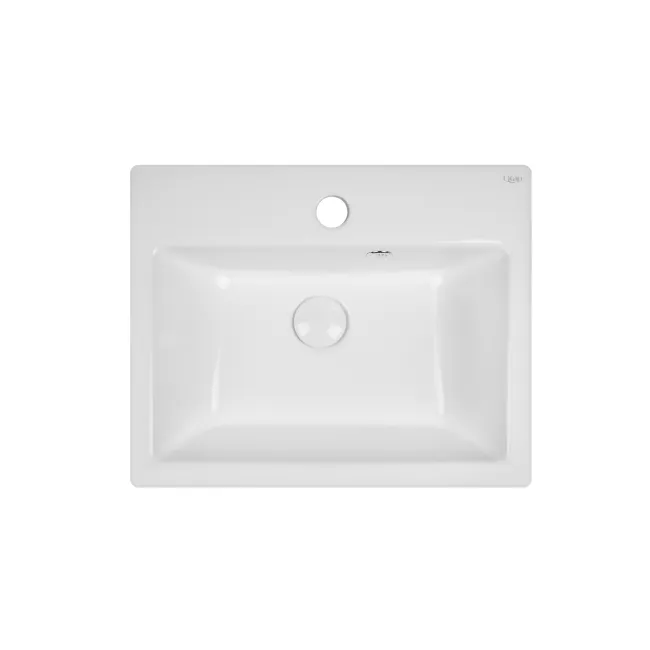 Раковина подвесная моноблок Qtap Tern 465х385х370 White с донным клапаном QT1711G803W