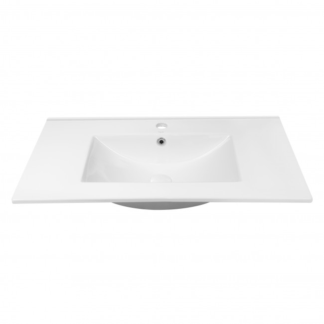 Комплект Qtap Tern 800х580х437  White тумба подвесная + раковина врезная QT1772TPL8013080CW