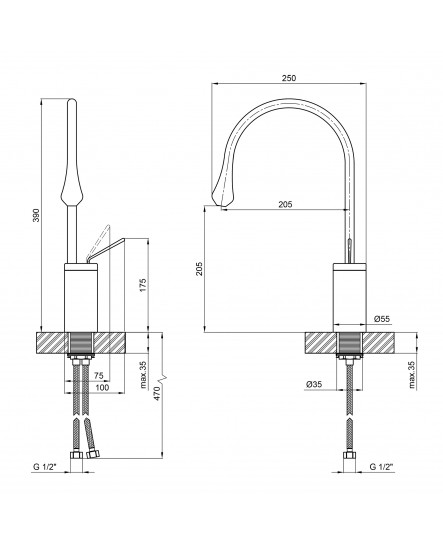 Смеситель для раковины Qtap Virgo 1066H103C