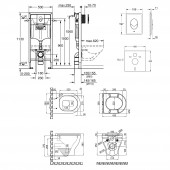 Набор инсталляция 4 в 1 Grohe Rapid SL 38722001 + унитаз с сиденьем Qtap Aries QT0333063ERW