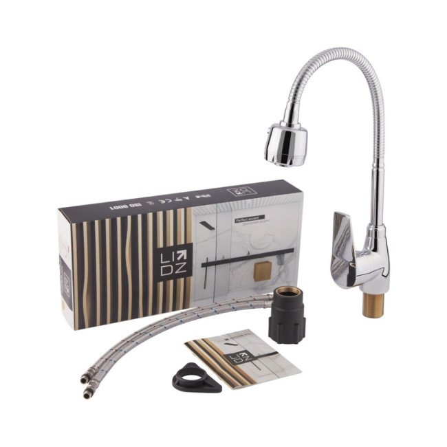 Змішувач для кухні Lidz (CRM) 20 38 014 04 з рефлекторним виливом