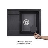 Кухонна мийка Qtap CS 6450 Black (QT6450BLA404)