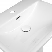 Раковина подвесная моноблок Qtap Aquarius 630х515х490 White с донным клапаном QT2111WL425W